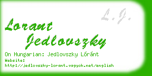 lorant jedlovszky business card